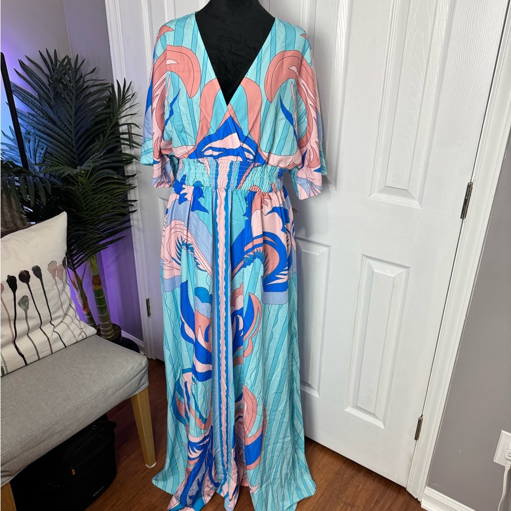 Elegant Multicolor Maxi Dress